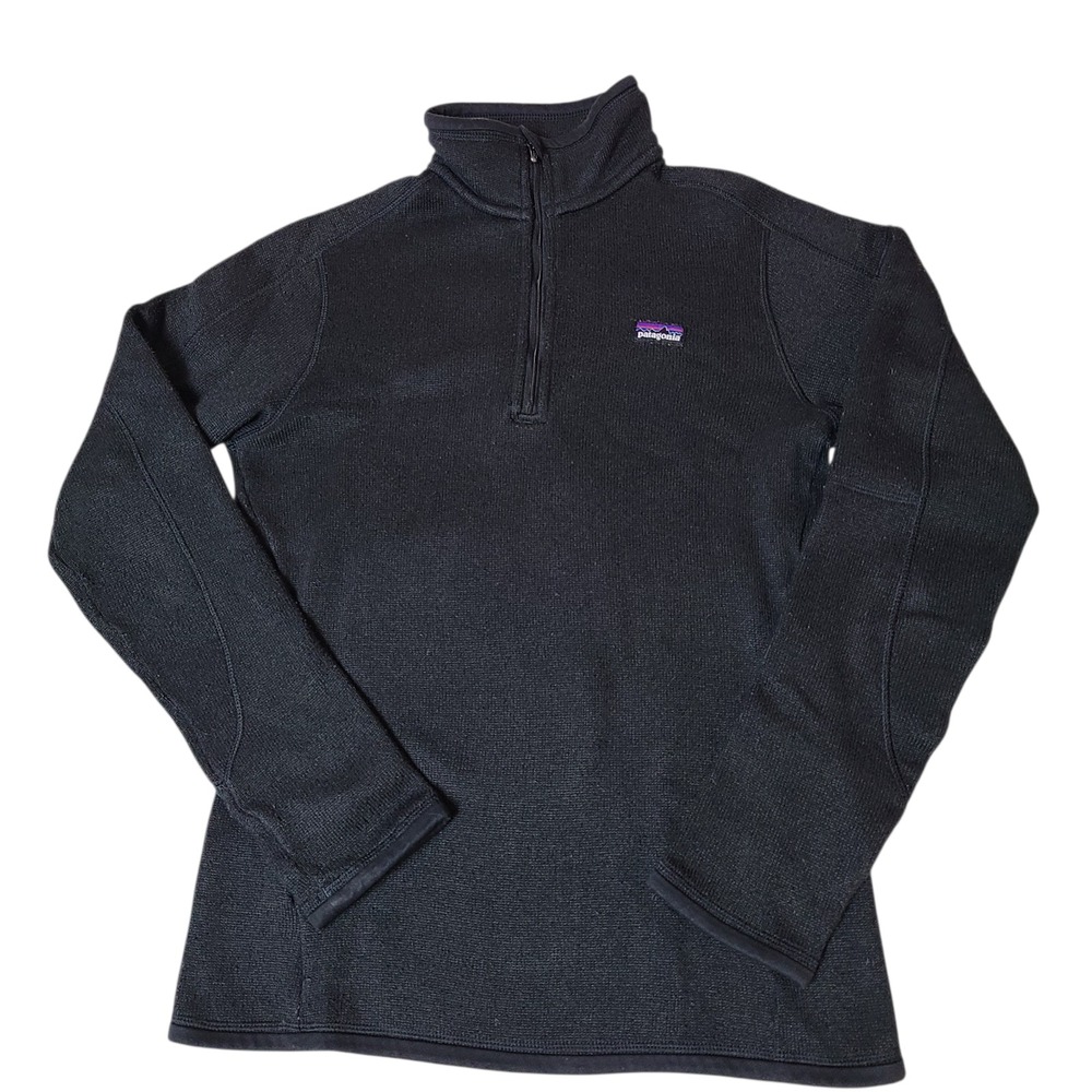 Patagonia Better Sweater Women's XS Black 1/4 Zip Pullover Fleece Casual Outdoor